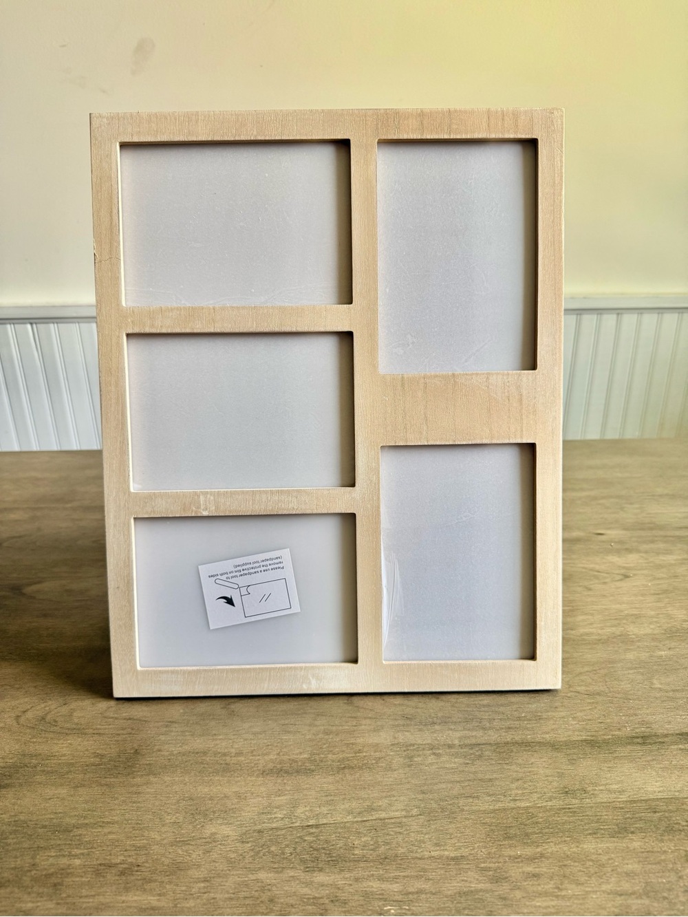 Natural Wood Multi-Opening Photo Frame - 6-Opening